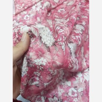 روسری نخ کاستوم طرح نسترن سایز 140 شیک و پوش