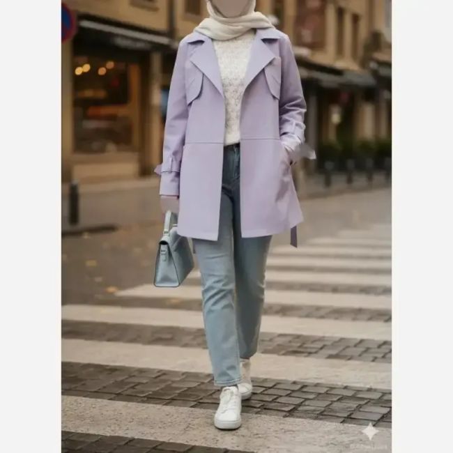بارونی آستردار کتان ممبران مدل سولین رنگی سایز 38 تا 54