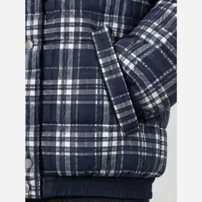 کاپشن چهارخونه جنس بارونی سایز M تا 2XL قد 56