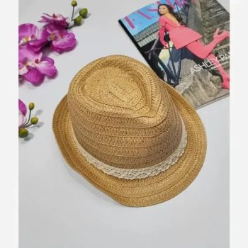 کلاه حصیری وارداتی فریسایز لبه 4 سانت (3)