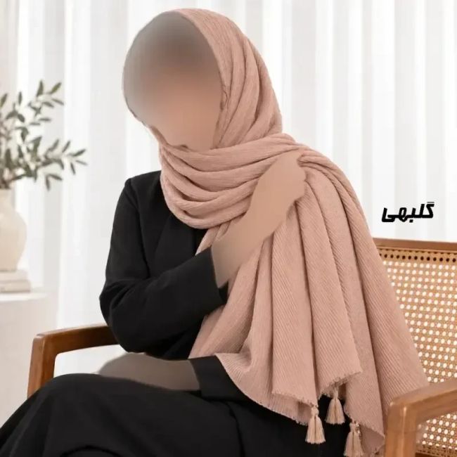 شال نخی برشکا طرح تیغ ماهی مناسب روزمره قواره 188 در 62 سانت