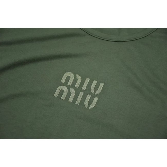 تاپ زنانه ویسکوز آستین حلقه طرح MIU MIU کد 11117