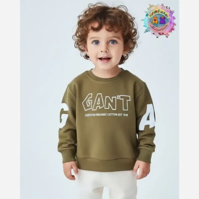 بلوز پاییزه بچگانه دورس اسپرت مدل GANT فینگردار سایز 1 تا 20 سال