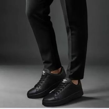ونس چرم آدیداس مشکی زنانه و مردانه سایز 37 تا 46
