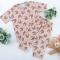 ست تیشرت و شلوارک دخترانه طرح قلب پلنگی جنس پنبه ای لطیف و ضد حساسیت