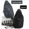 بادی بگ مردانه پارچه ای ابعاد 20 در 10 سانتی متر دارای 3 جیب بیرونی و 1 جیب داخلی آستر ساتن