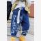 شلوار جین بچگانه طرح میکی موس وارداتی آبی رنگ