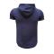 تی شرت آستین کوتاه کلاه دار مردانه سورمه ای طرح dream سایز L XL XXL
