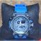 ساعت مچی عقربه ای دیجیتال جی شاک مدل CASIO G-SHOCK 5478 دوزمانه صفحه مشکی بند آبی