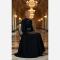 پیراهن زنانه طرح لعیا جنس کرپ مازراتی با کمربند و سنجاق یقه