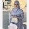 روسری نخ کاستوم قواره 140 طرح تارا دور چرخ دوز مزونی