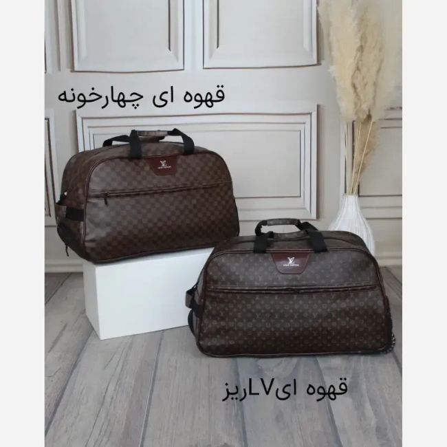 ساک مسافرتی چرم مصنوعی زنانه ابعاد 56 در 33 سانتیمتر