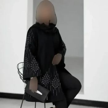 کت مجلسی زنانه مدل آرزو جنس شانتون اندوزی رنگ مشکی