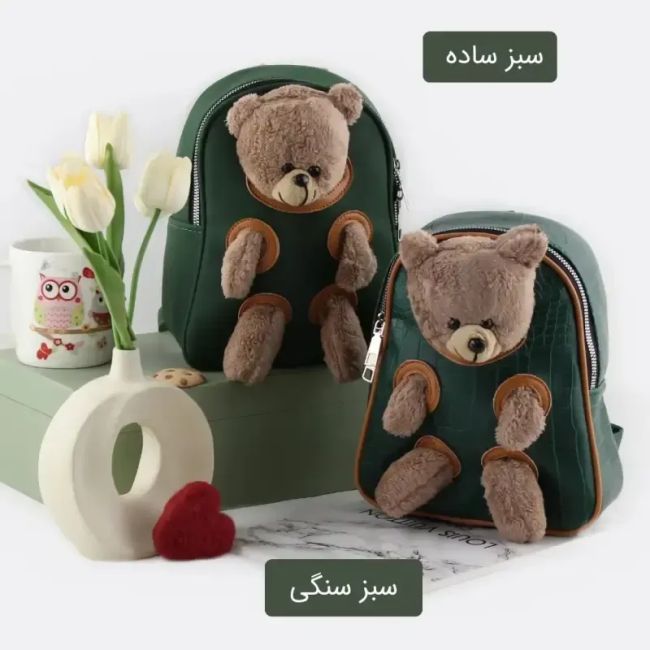 کوله پشتی چرم مصنوعی روزمره زنانه ابعاد 22 در 17 سانتیمتر (2)