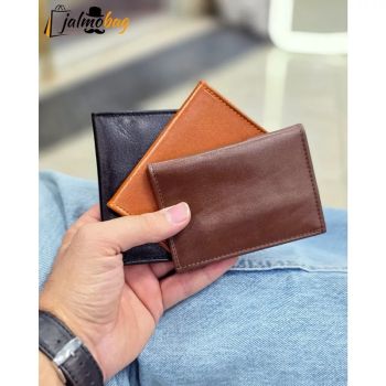 جاکارتی چرم طبیعی گاوی مدل برگی چهار جای کارت