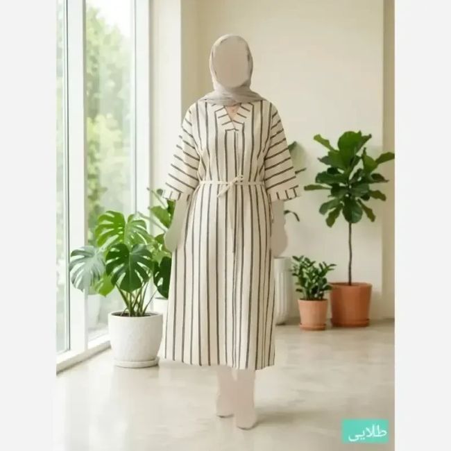 مانتو لینن زنانه مدل الیس قد 120 رنگبندی متنوع