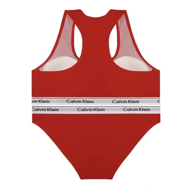 ست نیم تنه و شورت زنانه ورزشی کش اسپرت نخی پنبه ای کاپ متحرک Calvin Klein