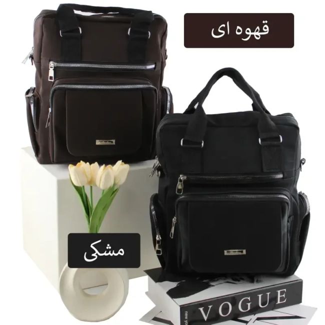 کوله پشتی اسپرت و روزمره مدرسه و دانشگاه پارچه ای با جیب بیرونی
