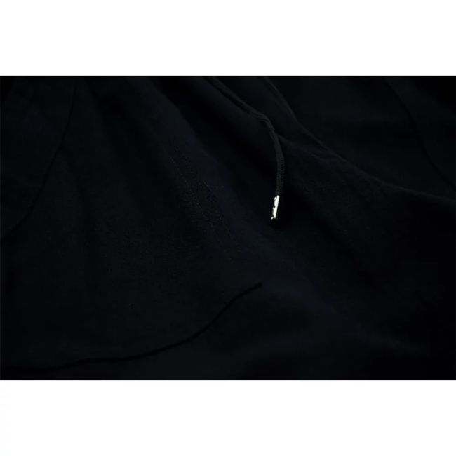 شلوار مردانه راسته لنین مشکی ساده کمر کش