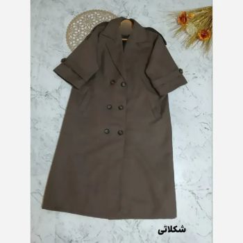 بارونی زنانه مدل خزان کتان تی سی آستردار فری سایز