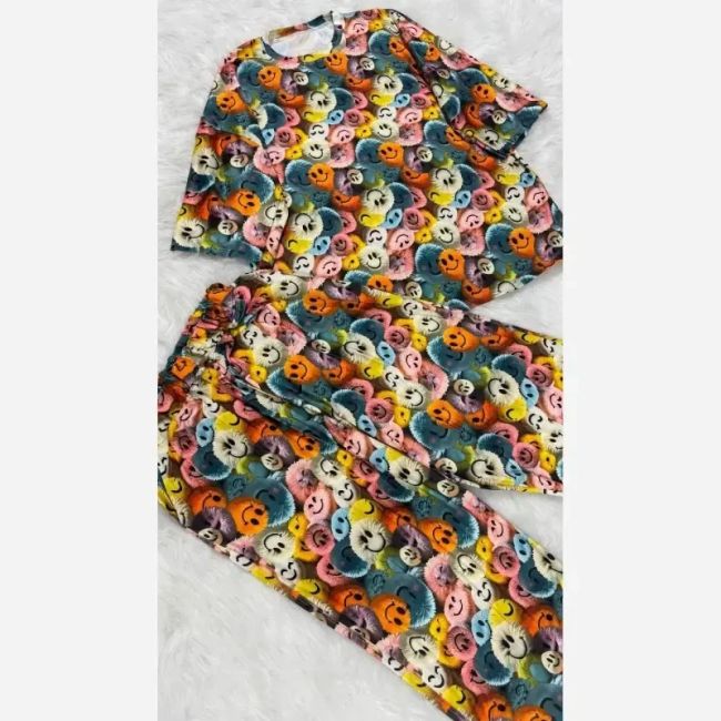 ست تیشرت شلوار راحتی سه بعدی قواره بزرگ پنبه گیاهی