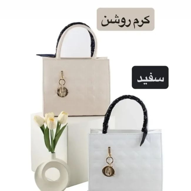 کیف زنانه چرم مصنوعی روزمره و مجلسی بند دار