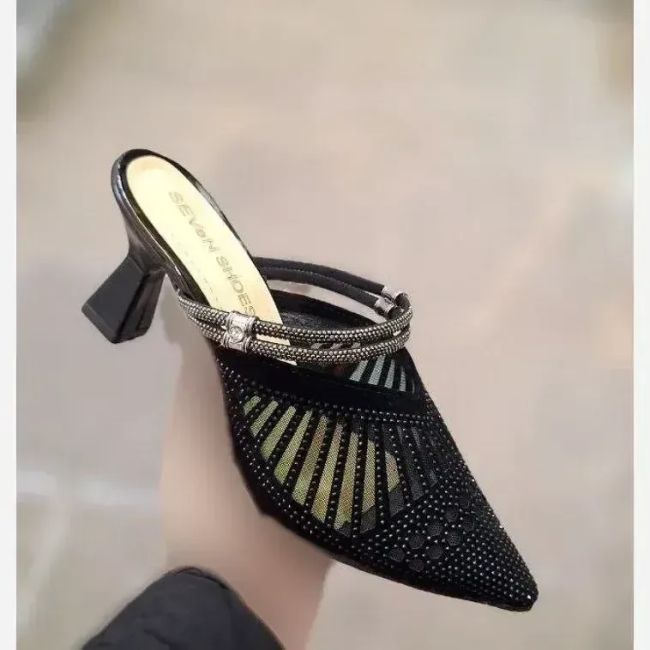 صندل مجلسی نگینی مخمل زیره دافوس سایز 37 تا 42