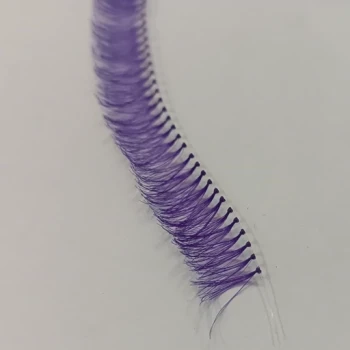 مژه رنگی بنفش سایز 14 مژه رنگی مژه ریسه ای رنگی مژه مصنوعی بنفش مژه فانتزی مژه تابستانی ریلی بنفش موژه رنگی