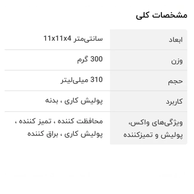 پولیش نرم جلاسنج وزن 300 گرم براق کننده و خش گیر سطوح
