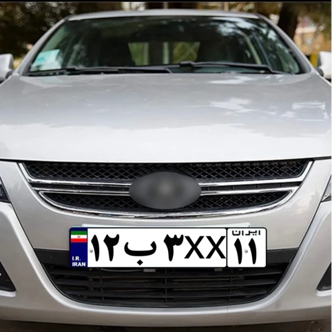 بر چسب شبرنگی پلاک خودرو جنس شب نما (شبرنگ) بسته دو عددی