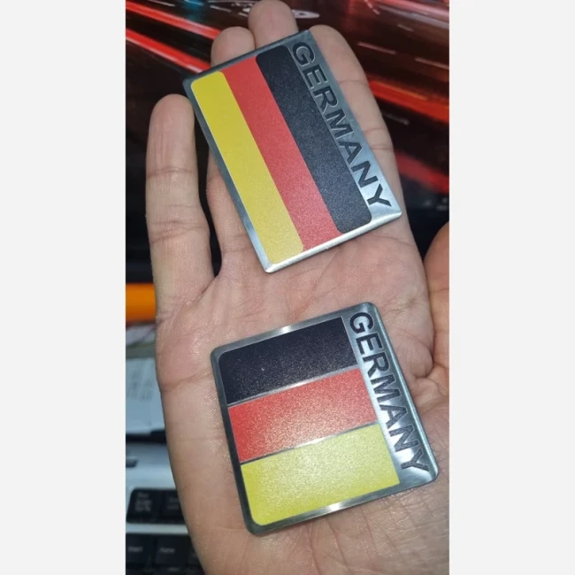برچسب فلزی طرح آلمان همراه با چسب دورو