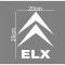 برچسب ماشین زانتیا و elx ابعاد 20 در 25 جنس ضدآب و قابل شستشو