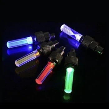 چراغ سر والف هفت رنگ وارداتی بسته دو عددی با شش عدد باتری ک داخل سروالفه مخصوص دوچرخه موتور ماشین