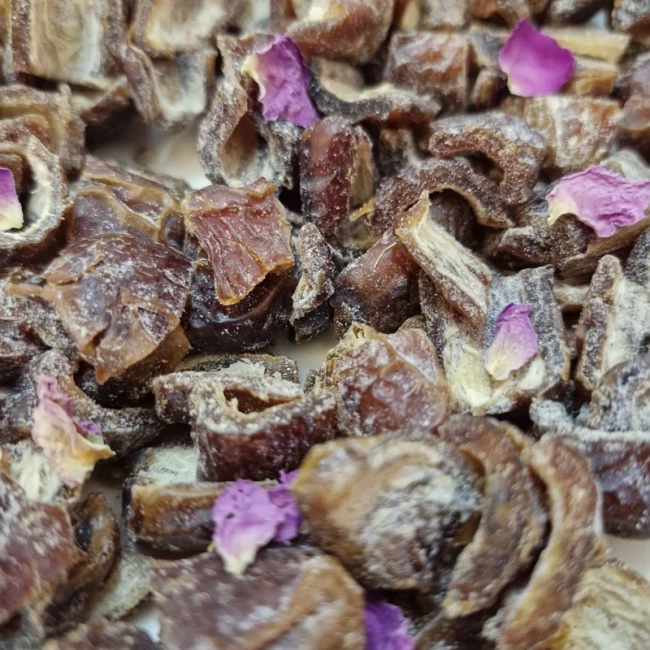 چیپس خرما پیارم طعم گل محمدی 100 گرمی