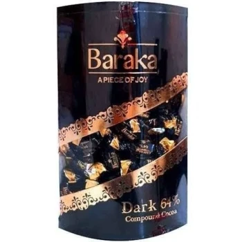 شکلات دو سر پیچ دارک شیراز باراکا 400 گرم