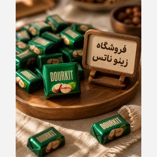شکلات کاکائویی دورکیت با تکه های مغز پسته 450 گرم