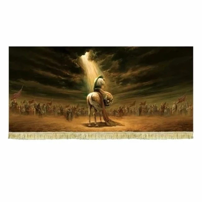 پرچم کتیبه طرح محرم متن یا علی اصغر علیه السلام مناسب نصب در تکایا منازل سفارش پرچم محرم 