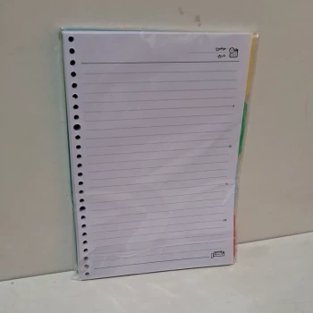 کاغذ برگه کلاسور ی 100 عددی 26 حلقه 