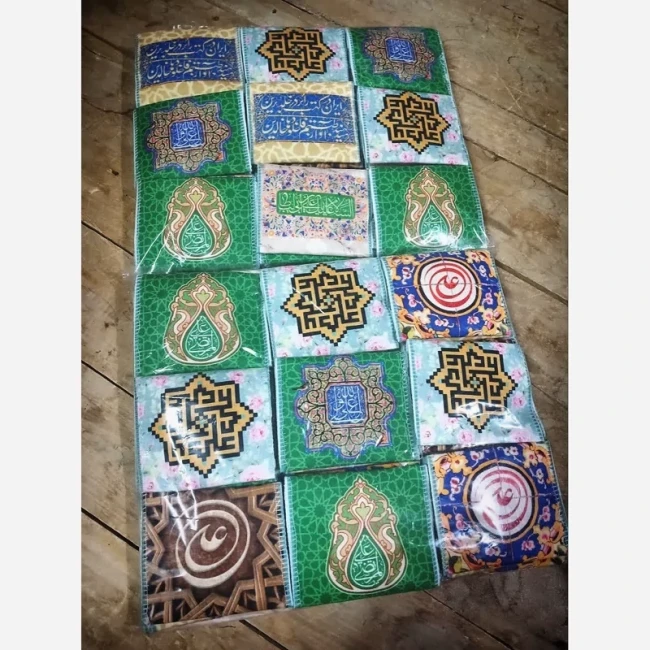جامهری طرح علوی دو تیکه مناسب جشن های غدیر و میلاد حضرت علی علیه السلام روز پدرجنس مخمل قابل شستشو 