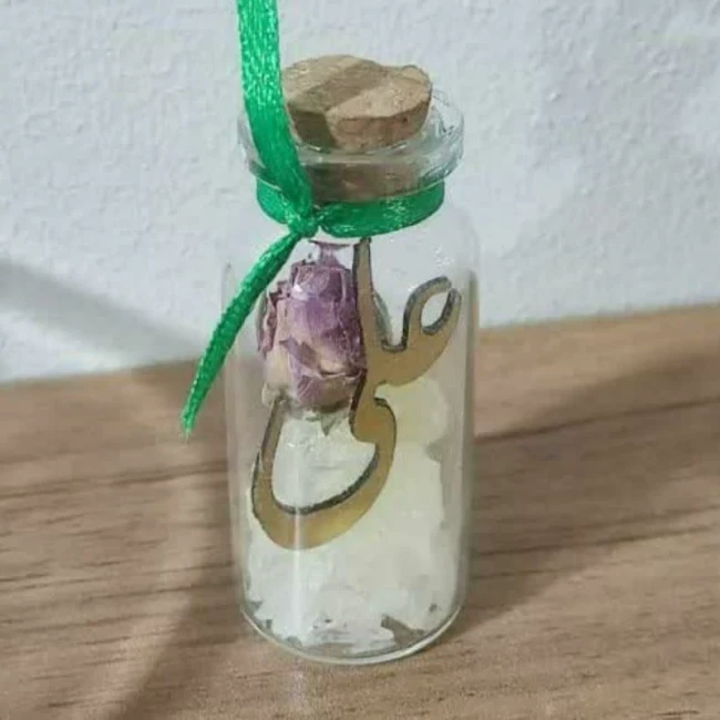 گیفت طرح غدیر شامل شیشه نبات ذکر مولا علی غنچه گل محمدی مناسب جشن غدیر عید غدیر بسیارررر زییییبا