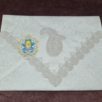کاور قرآن وزیری محو برمه جاقرآن پارچه ای اندازه وزیری 24 در 17