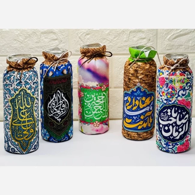 گلدان مذهبی منقش به نام ائمه اطهار ع ارتفاع 18 سانت پهنا 8 سانت هدیه مادر پدر معلم دانش آموز کارمند