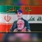 پرچم طرح ایران و عراق چوب خور جنس ساتن مناسب پیاده روی اربعین اندازه 120 در 70 سانت 
