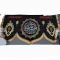 پرچم کتیبه طرح محرم متن یا اباعبدلله الحسین جنس مخمل اندازه 150 در 75 سانت مناسب نصب منازل و تکایا و حسینه صد و چهل 