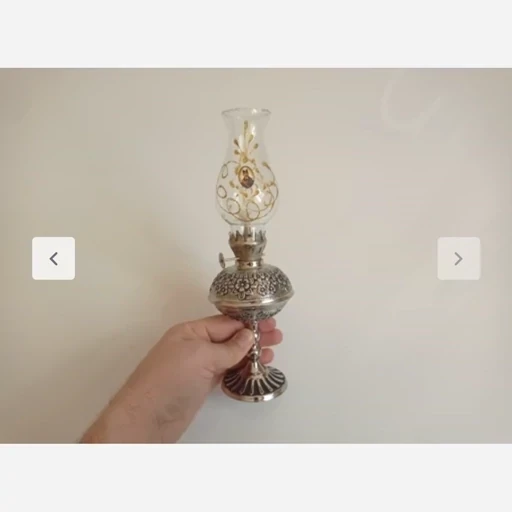چراغ گردسوز مسی کروم گلبرگ شاه عباسی نانو