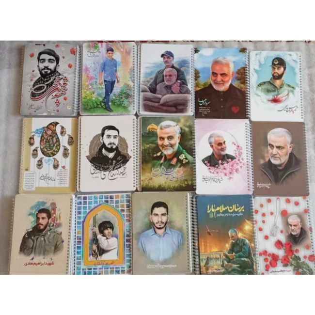 دفتر 50 برگ طرح شهدایی دفترچه شهدایی