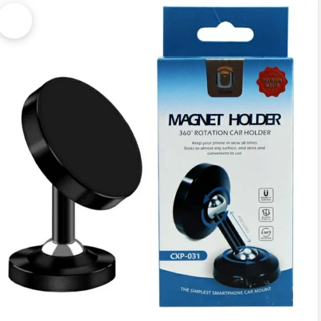 هولدر مگنتی  HolderMagnet cxp 031
مدل cxp 031
رو داشبورد ماشین قرارمیگیره قابلیت چرخش360درجه را دارد