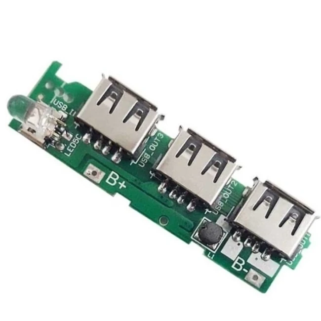 ماژول پاور بانک با 3 خروجی USB 