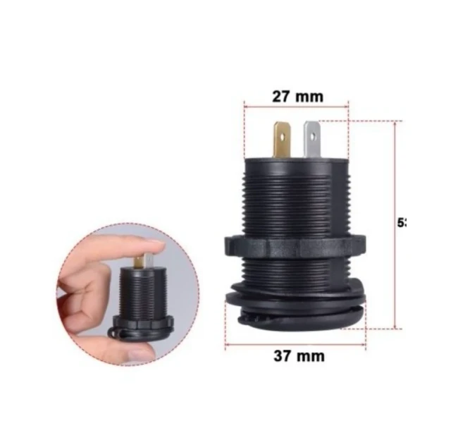 شارژر USB گرد تو کار 2.1 آمپر خودرو