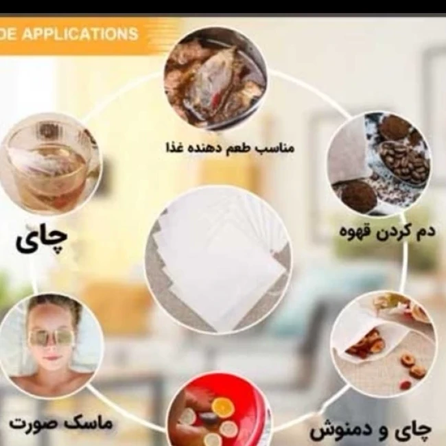 فیلتر یا کیسه چای و دمنوش یکبار مصرف قزل چای 60عددی 